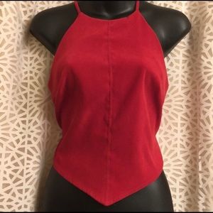 Halter top with open back & barely there straps